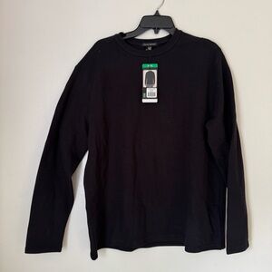 Banana Republic NWT Black Long Sleeve Crew Neck Henley Shirt Size XL